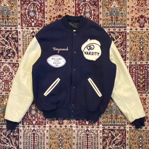 Detroit Knitting Mills Other - Vtg 1991 Detroit Knitting Mills football leather varsity jacket